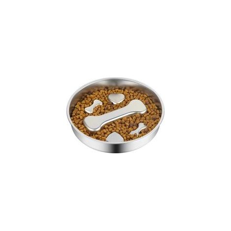 Gamelle Anti-Glouton Chien, 22cm INOX Gamelle Anti Glouton Chiens, Gamelle Chien, Gamelle Grande, Gamelle Chat, Gamelle Chien, Écuelle Anti-Glouton, pour Chiens Et Chats