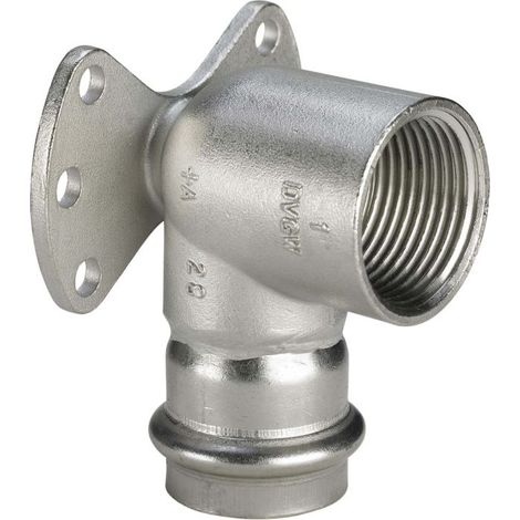 Viega rondelle de mur Sanpress Inox 437268 22mmxRp 1/2, acier inoxydable, SC-Contur