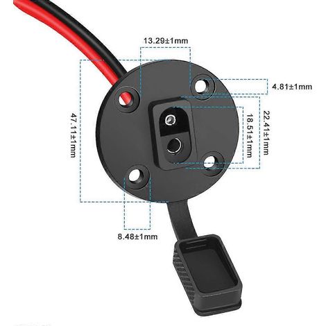 Connecteur SAE, prise SAE étanche pour panneaux muraux, connecteur universel encastré à connexion rapide pour câble SAE - FFY (1/4)