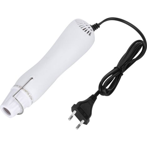 Pistolet à air chaud blanc pour bricolage, double vitesse, pour feuilles thermorétractables, outil de pose rapide, prise UE 220 V