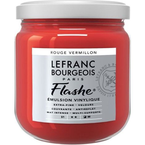 Peinture vinylique - Flashe - Rouge vermillon - 393 - Lefranc Bourgeois - 400ml