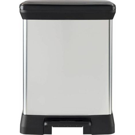 Curver Deco Mülleimer 30 L Silber Polypropylen