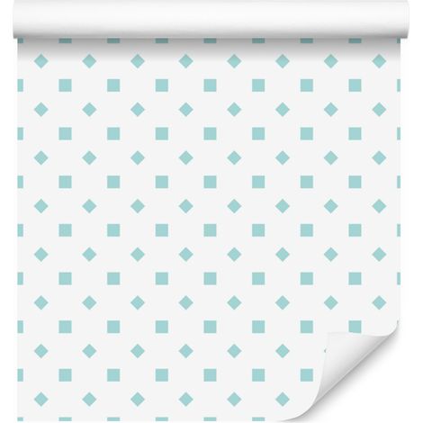 Papier peint à pois blancs, fond blanc pour salon et chambre 50x1000 cm (1/5)