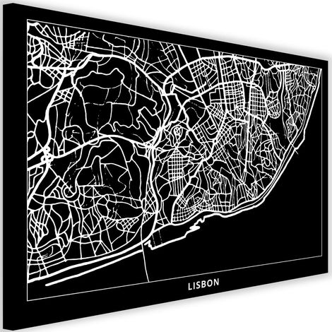 Tableau déco Plan de Lisbonne 60x40 (1/5)