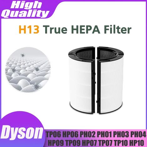 Filtre 2 en 1 compatible avec les purificateurs d'air Dyson TP04, HP04, TP07, TP06, HP06, PH02, PH01, PH03, PH04, HP09, TP09 et HP07. Filtre HEPA et à charbon actif H13. (1/4)
