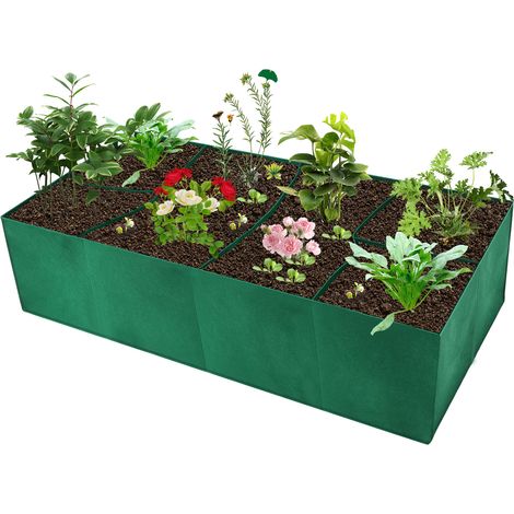Bandeja rectangular de fieltro para semilleros Pognan (60×120×30cm) Verde 6 compartimentos (1/5)
