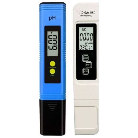 Ph Meter Ph Tds et Ec Testeur de température Bio 5 en 1 Testeur de qualité de l’eau avec écran LCD, testeur numérique de qualité de (1/5)