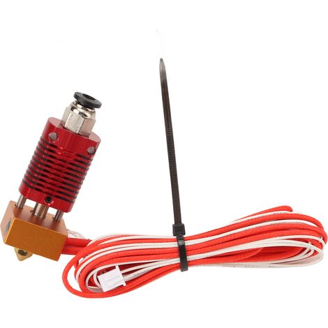 Kit d'extrudeuse avec clé, tube, capuchon en silicone et buses pour imprimante 3D Creality Ender 3 (20 V, 40 W). (1/5)
