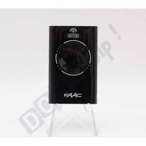 Télécommande FAAC XT4 868 MHz Noire (réf. 7870101) - 4 boutons pour portails et portes de garage - Fréquence 868,35 MHz - Télécommande sécurisée à code tournant - Compatible avec les récepteurs SLH (1/5)