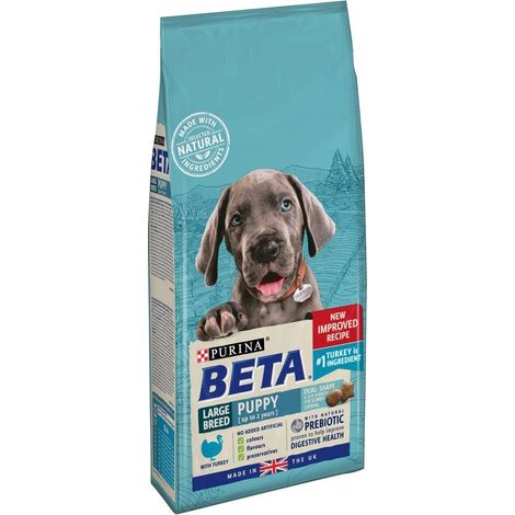 BETAﾮ Puppy Large Breed Dry Dog Food with Turkey 2kg - 13302