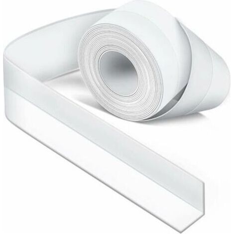 Joint Silicone Blanc Salle de Bain,Ruban d'étanchéité pour cuisine ou salle de bain,Ruban auto adhésif anti moisissure et anti fuite adapté à de nombreuses occasions (1/4)