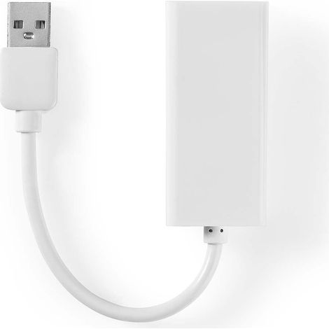Tarjeta de red usb usb 20 100mbps usb a macho rj45 hembra 020m redondo chapado en oro niquelado cobre desnudo blanco caja