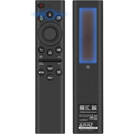 Ersatzfernbedienung BN59-01385A für Samsung Smart TV, solarbetriebene Sprachfernbedienung mit 4 Schnellzugriffstasten, kompatibel mit The Frame, Neo QLED und Crystal UHD 2021-2023 Serie.