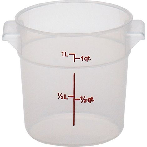 Boîte ronde - 15.4 x 15.4 cm - Translucide - Lot de 12 - Cambro