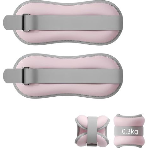 Lot de 2 Poids pour Poignet et Cheville, Poids de Poignet, 0,3 kg Poids Musculation, Ankle Weights, Poids de Cheville Ajustable pour Remise en Forme, Marche, Pilates, Jogging, Exercice, Jogging (1/5)