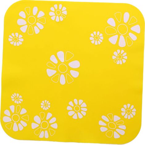 1 Tapis en silicone, antidérapant, imperméable, motif floral, pour gamelle chien chat
