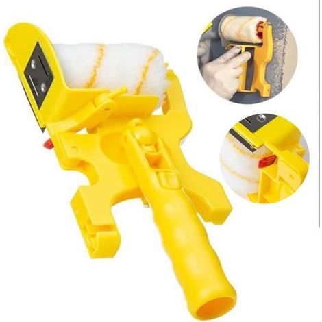 Rouleau de peinture professionnel avec brosse multifonctionnelle - Paquet de rouleaux de remplacement (1/4)