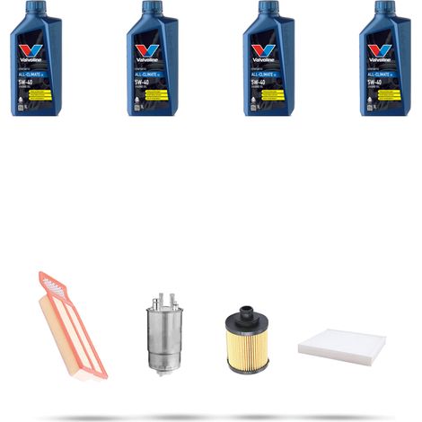 Kit tagliando 4 FILTRI e 4L OLIO compatibile con Fiat Grande Punto 1.3 D Multijet 55kw dal 2005 (1/5)