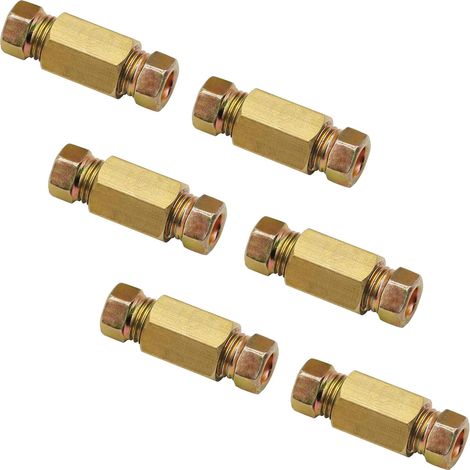 Jeu de raccords de tuyau de frein 3/16", 6 raccords et 12 écrous pour kit de conduite de frein évasée de 4,75 mm (1/5)