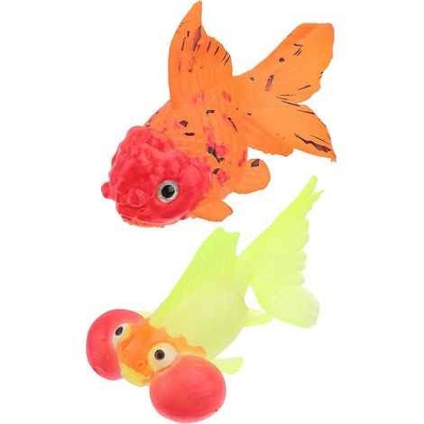 Fish Tank Decor Simulation Goldfish for 2Pcs Luminous Silicone Ornament (1/5)