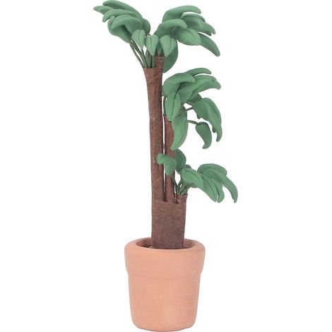 Miniature plante en pot 1/12 pour maison de poupée, décoration de jardin miniature, ornement de plante artificielle (1/5)