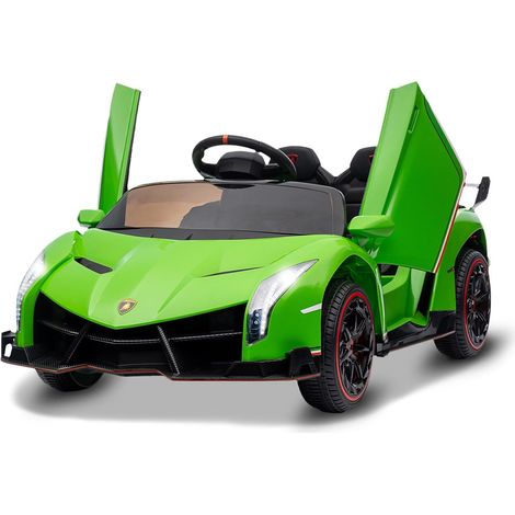 Lamborghini XMX615B Voiture Électrique,Voiture Télécommandée 12V7AH Enfants avec Télécommande , Charge 16.2kg pour Enfant 3-8 Ans, (Vert) (1/5)