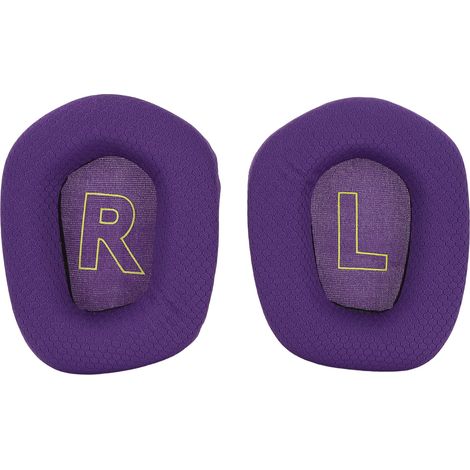 Coussinets de remplacement pour casque G733, en tissu respirant et confortable, isolation acoustique professionnelle, couleur violet. (1/5)