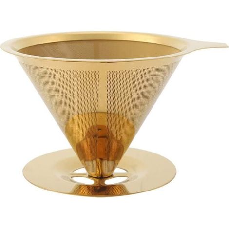 Filtro per caffè a goccia a doppio strato in acciaio inox, filtrazione ottimale, caffè ricco e aromatico, adatto a tutte le famiglie. (1/3)