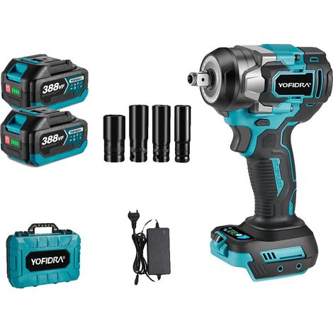 Clé électrique, moteur sans balais, couple de 1200 N.m, 2xEnsemble de batteries-B (1/2)