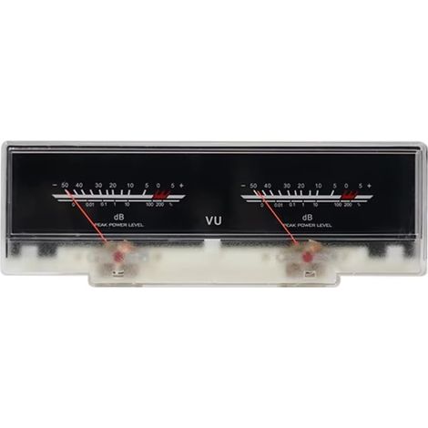 Amplificateur Audio Stéréo à Double Pointeur VU Meter DB Indicateur de Niveau Sonore Rétroéclairage Réglable avec Pilote (1/5)