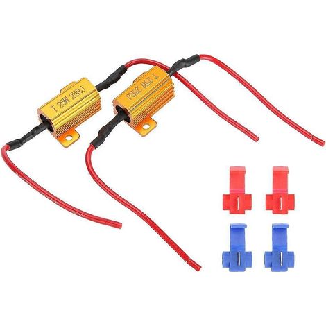 Stück Kfz-LED-Decoder mit Anti-Hyperblink-Funktion, fehlerfreier Drahtwiderstand, 25 W, 25 Ω