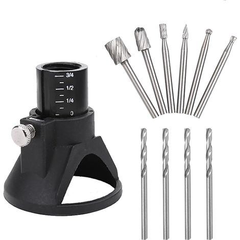 11 Ensemble Kit de Fixation de Guide Multi-Outils Rotatif routeur Foret Kit de Fixation de Guide Multi-Outils Rotatif (1/5)