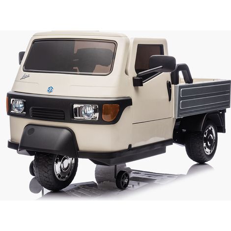 Macchina Elettrica per Bambini Licenza Piaggio Apecar 12V Bianco (1/5)