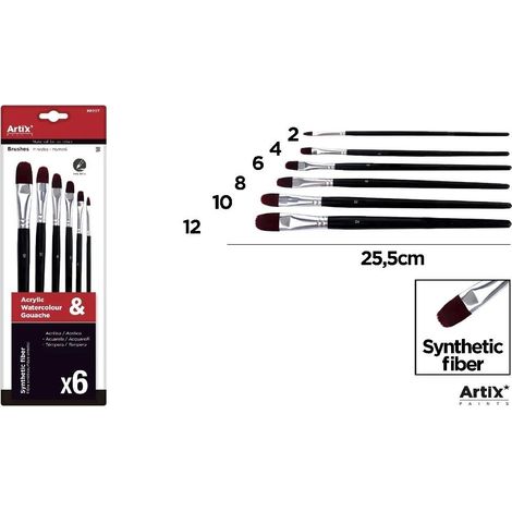 Set di 6 pennelli professionali per pittura