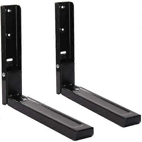 supports muraux pour micro-ondes avec bras extensibles, 40 kg, noir