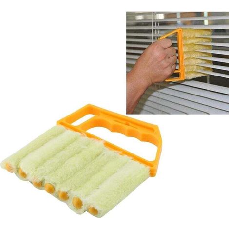 Brosse de Nettoyage pour Stores Vénitiens Nettoyeur de Store Vénitien Lavable et Résistant à la Rouille Dépoussiéreur Convient au Nettoyage des Volets, des Climatiseurs Verticaux
