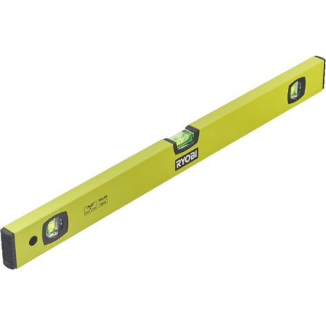 Ryobi – Niveau à bulle 60 cm – Précision 0,5 mm – 3 fioles – Pointe anti-choc pour impacts – Magnétique pour fixation sur surfaces métalliques - RSL60
