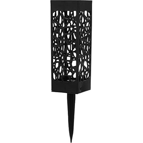 Lot de 2 Vases Funéraires de Cimetière, Design Creux Noir avec de Grands Trous de Drainage, Colonne avec Piquets de 12,4 Cm pour Un Ajustement Stable, Convient pour Les Porte-Fleurs (1/3)
