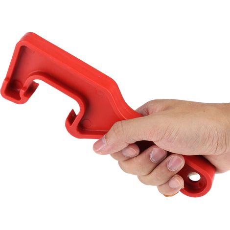 Ouvre-couvercle de pot de peinture en plastique rouge pour seau, bureau ou garage (1/5)