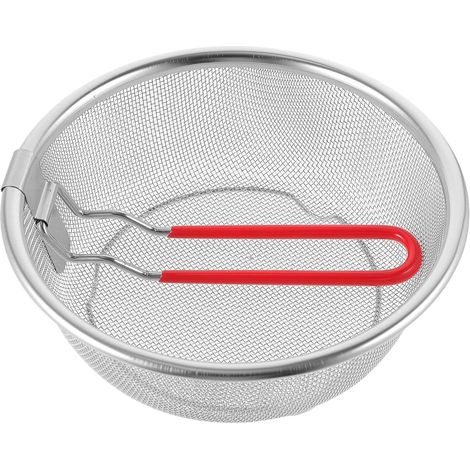 à friture rond en acier inoxydable avec poignée amovible (1/5)
