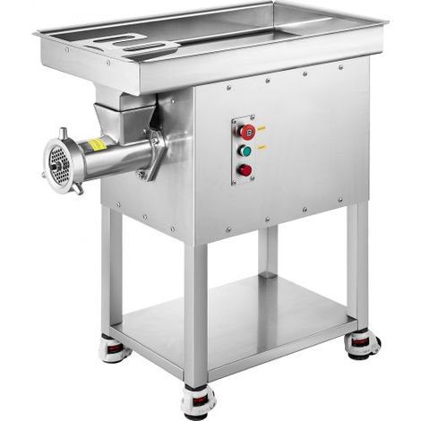 Hachoir à Viande Électrique Capacité 10 kg/min, Broyeur de Viande avec Lame et Plaque de Broyage, Poussoir à Saucisse en Acier Inoxydable, Facile à Nettoyer, pour Cuisine Restaurant Boucherie (1/3)