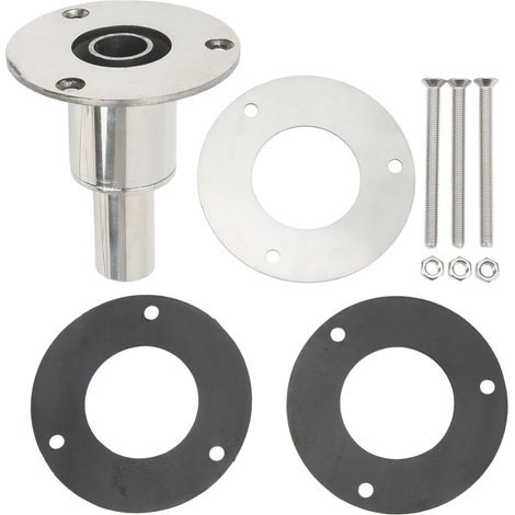 GARRYFIZH Sortie d'échappement directe de 22 mm à travers la coque, revêtement en acier inoxydable 316 poli pour chauffages de stationnement diesel