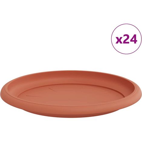 Maison Exclusive - Vassoio Rotondo per Fiori 24 pcs Rosso Mattone Ø 14 x 2 cm