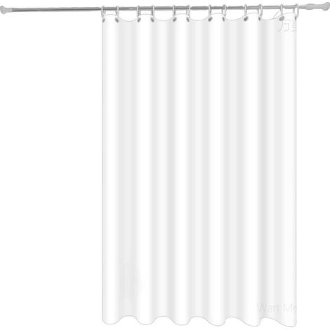 1 Rideau de douche,anti-moisissure,tissu polyester imperméable,lavable en machine,180 x 180 cm,salle de bain (1/5)