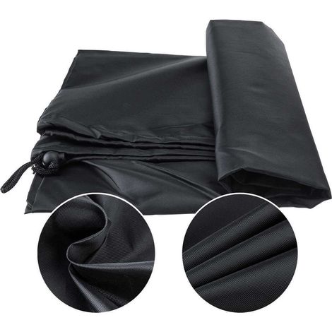 Wasserdichter, wetterfester Bootssitzbezug [runder Schutz] aus Oxford-Gewebe, schwarz/silber, Maße 56 x 61 x 64/30 cm (1/5)