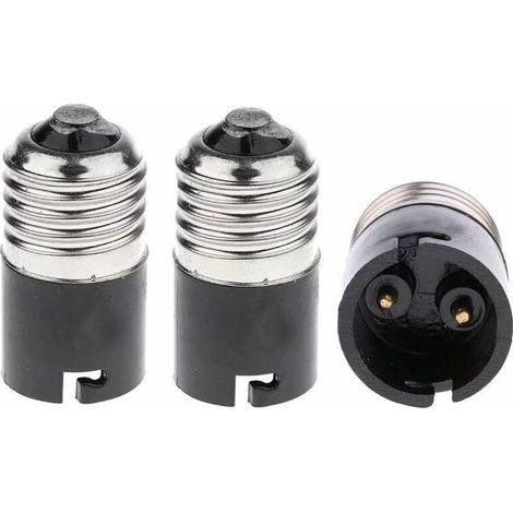 Adaptateur d'ampoule BR-Vie E27 vers B22 amp Convertisseur, convertisseur de base d'ampoule à baïonnette E27 Edison vers B22 (lot de 3) (1/5)