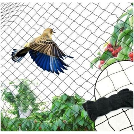 Filet Anti Oiseaux, Filet Protection Oiseaux Noir, Utilisé pour Protéger Les Jardins, Les Plantes et Les Raisins du Préjudice(25FT50FT2inch) (1/4)
