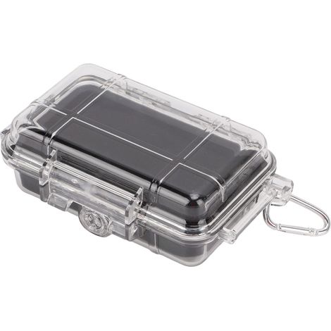 Coffret étanche transparent antichoc en plastique avec mousse absorbante extérieur étanche à l'air petite taille (1/5)