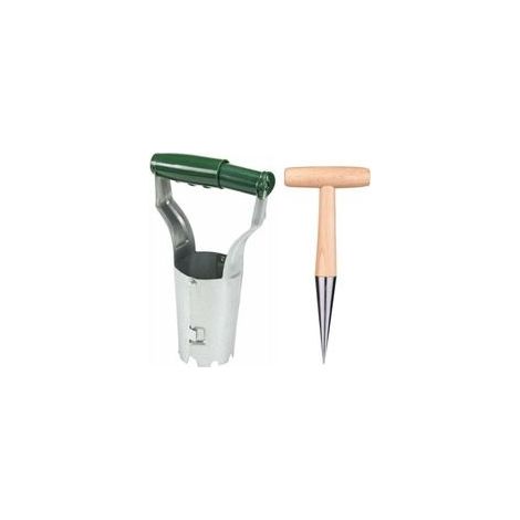 Plantoir à bulbes ,Pots de Fleurs à bulbes avec plantoir , plantoir pour bulbes de Plantation, Ensemble d'outils de Jardin pour Planter des Fleurs et semis,Lot de 2
