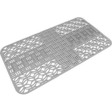 Tappetino per lavello - Protezione per la cucina - Protegge il piano di lavoro - Silicone resistente al calore - 66x35 cm - Grigio (1/5)